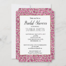 Convites Glitzy Glam Glitter Glitter Leopard