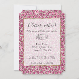 Convites Glitzy Glam Glitter Glitter Leopard
