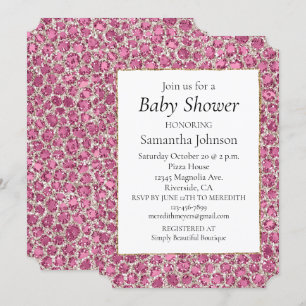 Convites Glitzy Glam Glitter Glitter Leopard