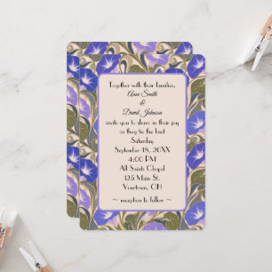 Convites Glória da Manhã Art Nouveau para Casamento
