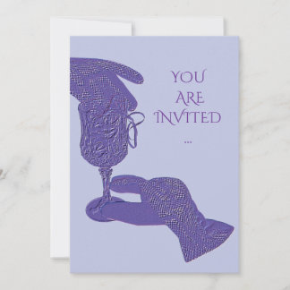 Convites Gloved hands gloves touch wine glass invitation