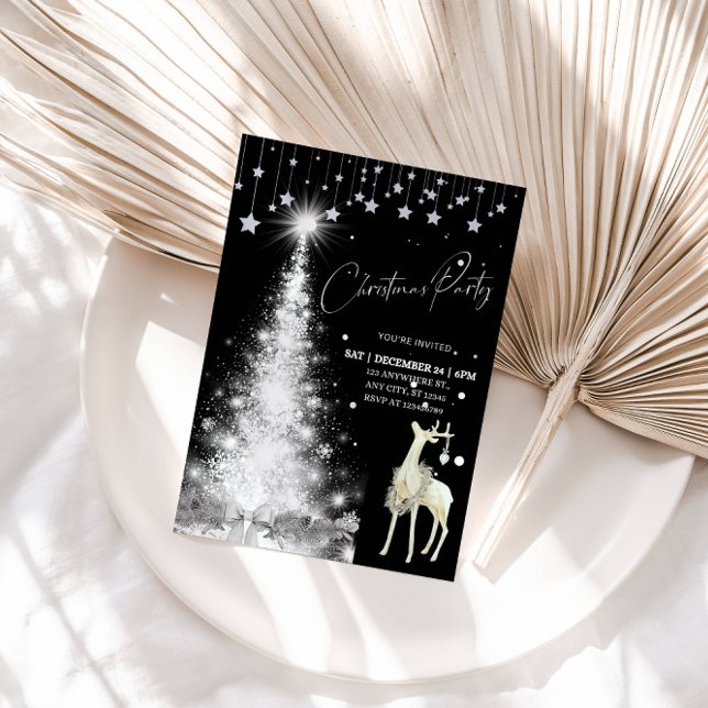 Convites Glowing Christmas Tree Holiday Party  (Criador carregado)