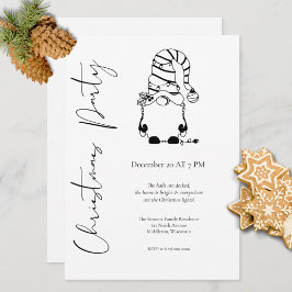 Convites Gnome Moderno Minimalista Elegante Festa de Natal