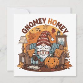 Convites Gnome no design de abóbora sazonal doméstico