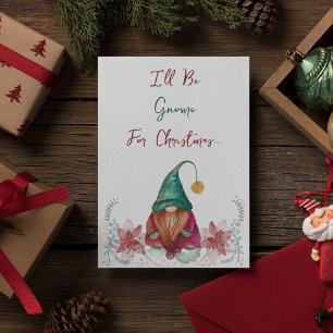 Convites Gnome Verde Vermelho Azevinho Berry Poinsettia aqu