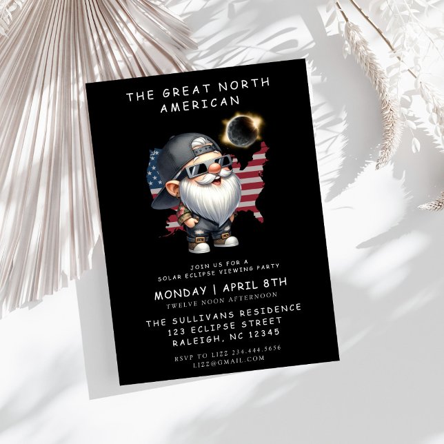 Convites Gnomo 2024 Grupo de Visualização do Eclipse Solar  (Criador carregado)