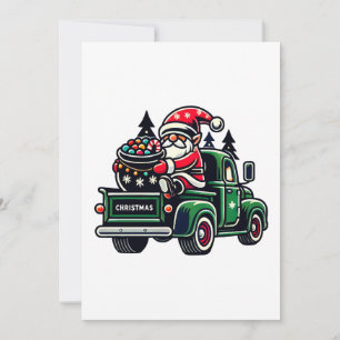 Convites Gnomo do Papai Noel de Natal no Caminhão de Entreg