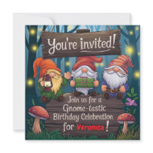 Gnomo Whimsical Birthday, Festa Cute Forest Themed