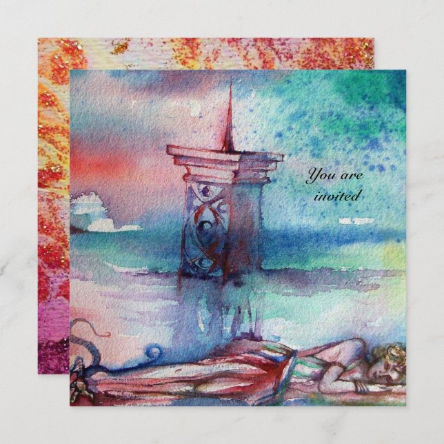 Convites GNOMON E LADY DO LAGO Cor Azul (Frente/Verso)