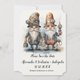 Convites Gnomos de Festa Salvam a data