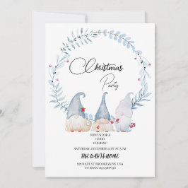 Convites Gnomos do natal da Watercolor