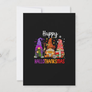 Convites Gnomos Engraçados Passaram o Natal Feliz Hallo