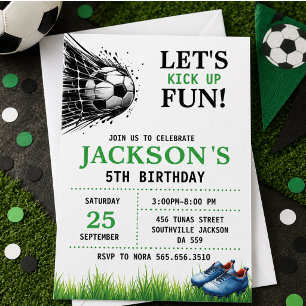 Convites Goal! Festa de aniversário de 5 de futebol