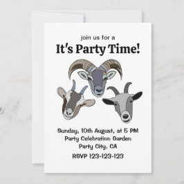 Convites Goat Animal Funny Goat