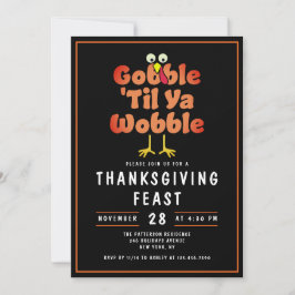 Convites Gobble 'Til Ya Wobble | Banquete Jante de Ação de 