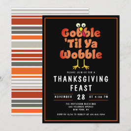 Convites Gobble 'Til Ya Wobble | Jantar de Ação de Graças