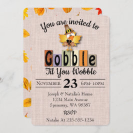 Convites Gobble Til You Wobble Graças