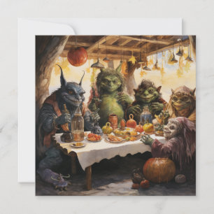 Convites 👻 "Goblins & Grub Gathering"! 🍽️ 👻 Halloween