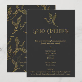 Convites Gold Filigree Art Deco | Crane Graduation
