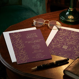 Convites Gold Filigree Art Deco | Fairy Wren 50th Birthday