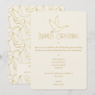 Convites Gold Filigree Art Deco | Goose Christening