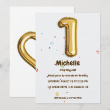 Gold Foil Balloon e Confetti - Partido do primeiro