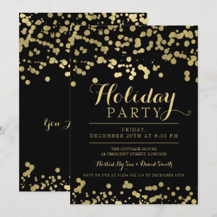 Convites Gold Foil Confetti Feriado