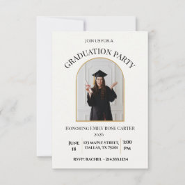 Convites Gold  Graduation Party Invitation Announcement