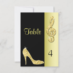 Convites Gold Stiletto & Treble Cleft