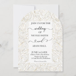 Convites Gold Wedding Invitation