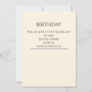 Convites Golden Buttercream Birthday Invitation | Editable