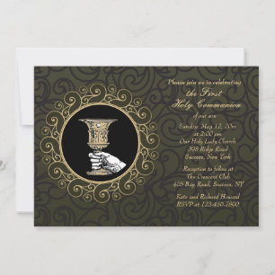 Convites Golden Chalice Communion Invitation