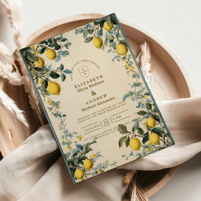 Convites Golden Citrus Blossom Wedding (Criador carregado)