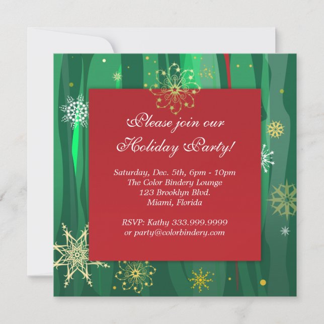 Convites Golden Flakes 5,25" x 5,25" (Frente)