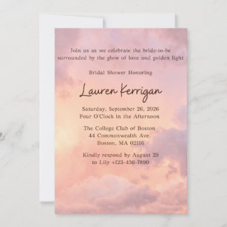 Convites Golden Hour Bridal Shower Invitation