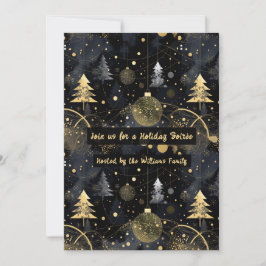 Convites Golden Noir Christmas