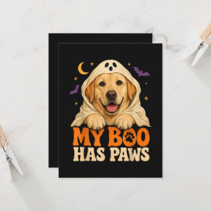 Convites Golden Retriever Halloween Patas Assustadoras