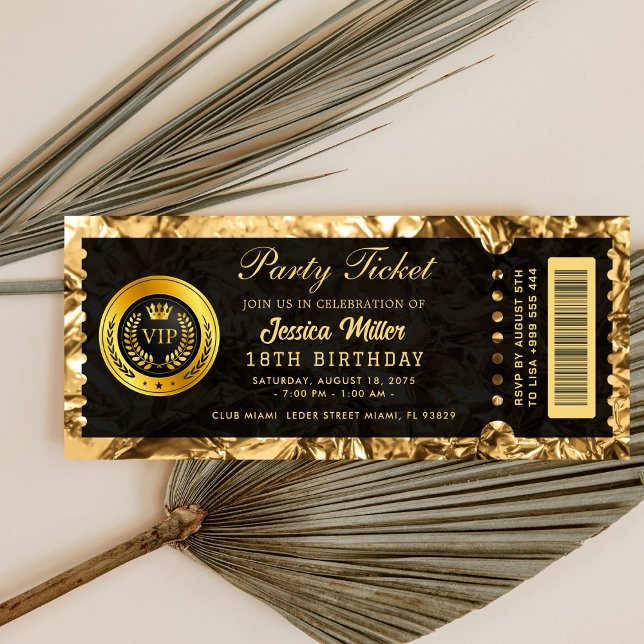 Convites golden ticket invitations (Criador carregado)