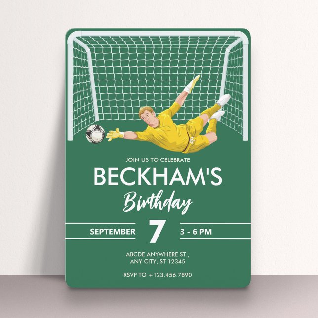 Convites Goleiro de futebol  (Criador carregado)