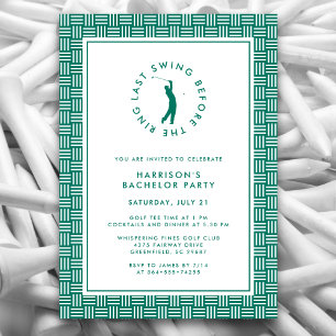 Convites Golf Bachelor Party Last Swing Before the Ring