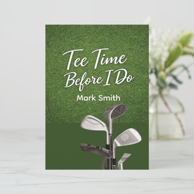 Convites Golf Bachelor Party on Green  (Em pé/Frente)