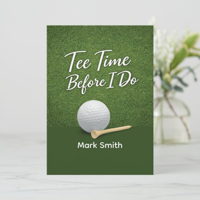 Convites Golf Bachelor Party on Green  (Em pé/Frente)