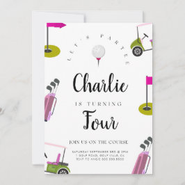 Convites Golf Birthday Par Tee Birthday Invitation Girls