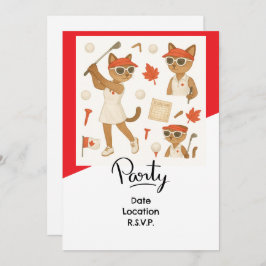 Convites Golf Canada Golf Day Golf Gee for Cat Lovers