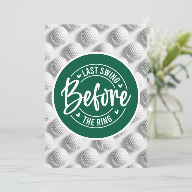 Convites Golf Engraçado dizendo para golfe Solteiro (Em pé/Frente)