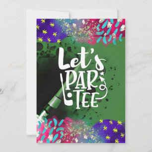 Convites Golf Engraçado dizendo para o Vamos de golfe