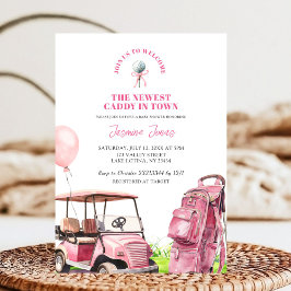 Convites Golf Girl a mais nova caddie Churrasco de Bebê