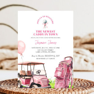 Convites Golf Girl a mais nova caddie Churrasco de Bebê