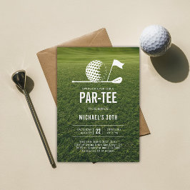 Convites Golf Golfer Golfing Minimalist Men aniversário de