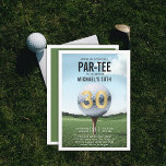 Convites Golf Golfer Golfing Modern Men aniversário de 30 a<br><div class="desc">aniversário de 30 anos ideias para os homens: um convite de festas de aniversário de 30 anos de golfe para ele, com uma ilustração de uma bola de golfe numa vista de extrema aproximação, num fundo de campo de golfe. Um convite de festas moderno e elegante para seu marido, namorado,...</div>